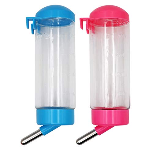 2 Bebederos Conejos,Bebedero Conejo Automatico,Bebedero Cobaya Antigoteo, para Bebederos AutomáTicos Conejos Gatos HáMsters Perros(Colores Aleatorios)