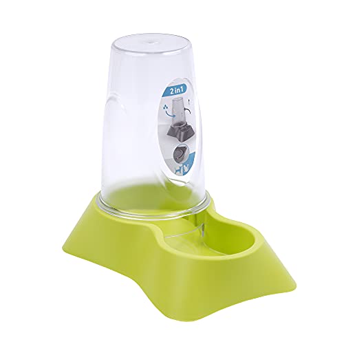2 in 1 Comedero y Bebedero Automático para Gatos y Perros Dispensador de Agua Gato Pequeño Comedero de Perros Gatos (0.65L)