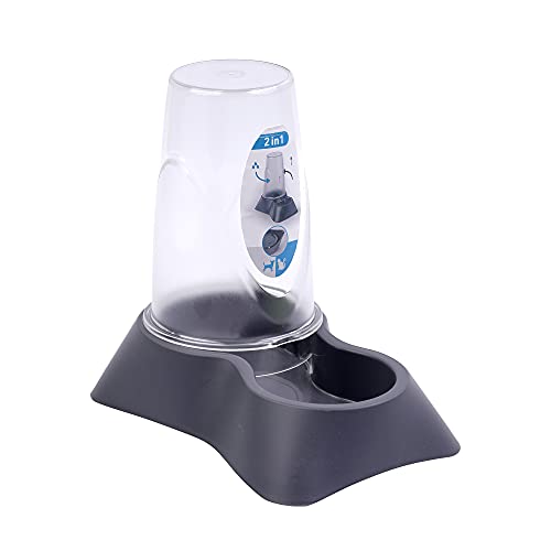 2 in 1 Comedero y Bebedero Automático para Gatos y Perros Dispensador de Agua Gato Pequeño Comedero de Perros Gatos (0.65L)