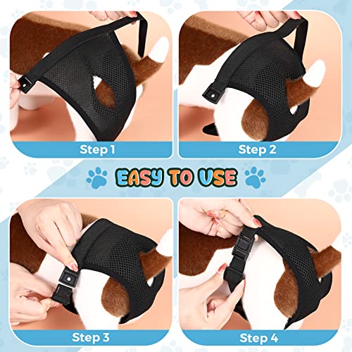 2 Paquetes Pantalones Pañales para Perros con 6 Toallas Sanitarias Bragas Protectoras Lavables Braguitas Higiénicas para Perros Hembras en Celo Sangrado Mensual, Negro y Azul (S)