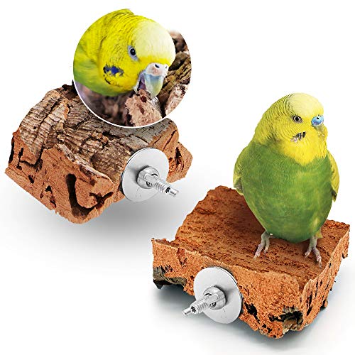 2 piedras de corcho para periquitos, una alternativa deliciosa a la piedra caliza.