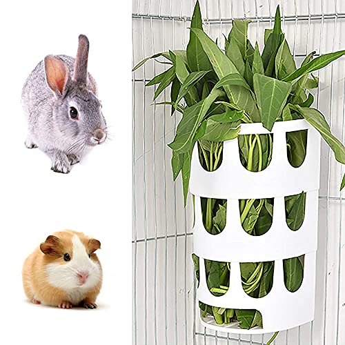 2 Piezas Comedero para Conejo, Alimentador de Conejo, Comedero de Heno, Heno Alimentador Automático, Alimentador de Heno Colgante, para Conejos, Cobayas, Chinchilla, Dispensador de Alimentos