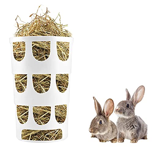 2 Piezas Comedero para Conejo, Alimentador de Conejo, Comedero de Heno, Heno Alimentador Automático, Alimentador de Heno Colgante, para Conejos, Cobayas, Chinchilla, Dispensador de Alimentos