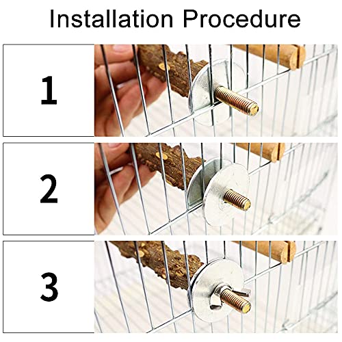 2 Piezas Perca de Pájaro, Perca de Loro Madera, Perchas Naturales para Pájaros, Madera de UVA Salvaje para Jaulas de Pájaros, Garras de Molido, Escalada, Periquitos, Cacatúas, Canarios, 2 Estilos