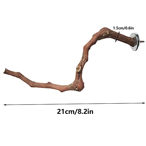 2 Piezas Perca de Pájaro, Perca de Loro Madera, Perchas Naturales para Pájaros, Madera de UVA Salvaje para Jaulas de Pájaros, Garras de Molido, Escalada, Periquitos, Cacatúas, Canarios, 2 Estilos