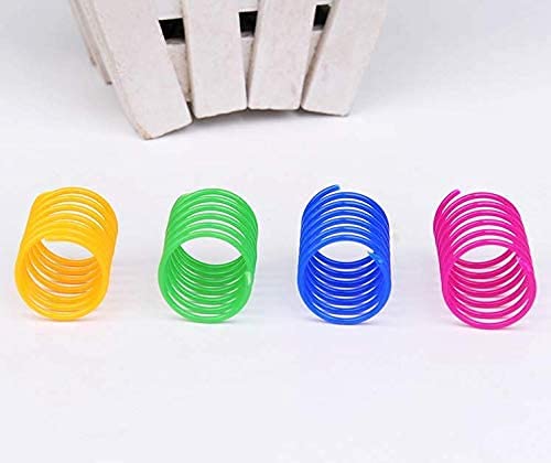 20 Piezas Juguete para Gato Resortes,Muelle Colorido Juguete, Muelles en Espiral de Plástico para Gatos Gatito Mascotas Regalo de Novedad