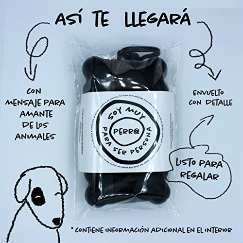 3 Dispensadores Bolsas Caca Perro con Mosquetón + 45 Bolsas _ Porta Bolsas Caca Perro_ Perros Accesorios (Negro)