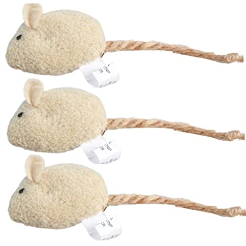 3 Unids/Set Gato Juguete Ratón Movimiento Gato Jugando Juguete De Peluche Realista para Gatito Gatito Jugando Dientes De Mascar Limpieza