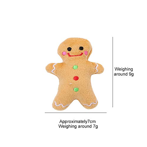 3pcs Navidad gato juguetes, gatito Catnip juguetes interiores interactivos dentición juguetes para gato pequeño animal gato auto-excitado juguete peluche de algodón marioneta Navidad conjunto