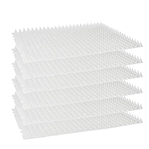 6 Piezas Estera De Anti Gato Repelente para Gatos De Plástico, Pinchos De Gato para Vallas y Jardín, Barrera De Espina Transparente Barrera Animal para Interior Y Exterior