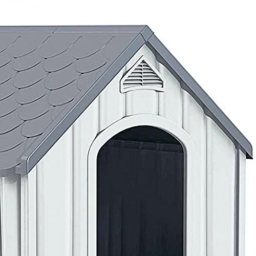 7H SEVEN HOUSE Caseta de Resina para Perros 92x87x91cm 7house | Caseta para Perros Grandes y Medianos | Caseta de Plástico 100% Reciclable y Ecológico | Caseta Mascota Exterior e Interior