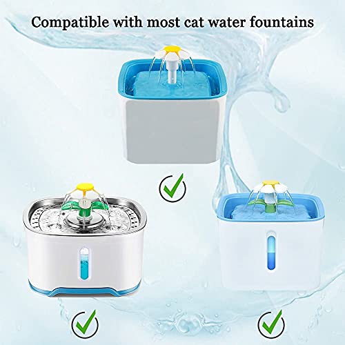 8 Piezas Filtros Fuente Gatos, Filtros de Fuente de Agua para Gatos Repuesto de Filtros Agua Gato para Fuentes de Agua Gato/Perro para Fuentes de Flores con Resina y Carbón Activo, Cuadrado