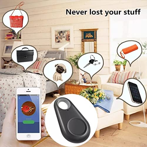AAMM Perseguidor de perros para mascotas Smart GPS Tracker Localización portátil Rastreador de etiquetas para mascotas Alarma Cartera Key Tracker (negro)