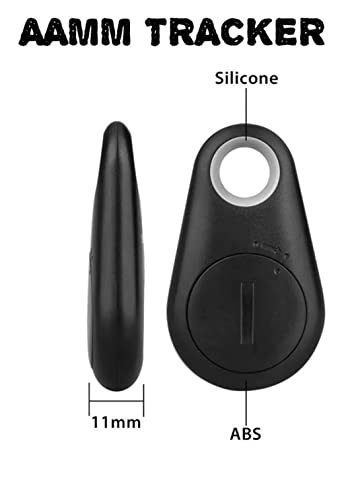 AAMM Perseguidor de perros para mascotas Smart GPS Tracker Localización portátil Rastreador de etiquetas para mascotas Alarma Cartera Key Tracker (negro)