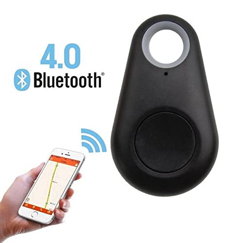 AAMM Perseguidor de perros para mascotas Smart GPS Tracker Localización portátil Rastreador de etiquetas para mascotas Alarma Cartera Key Tracker (negro)