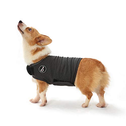 Abrigo de alivio de la ansiedad para perros, chaqueta ligera para ansiedad para mascotas ansiosas y mantiene la comodidad calmante (gris, M)