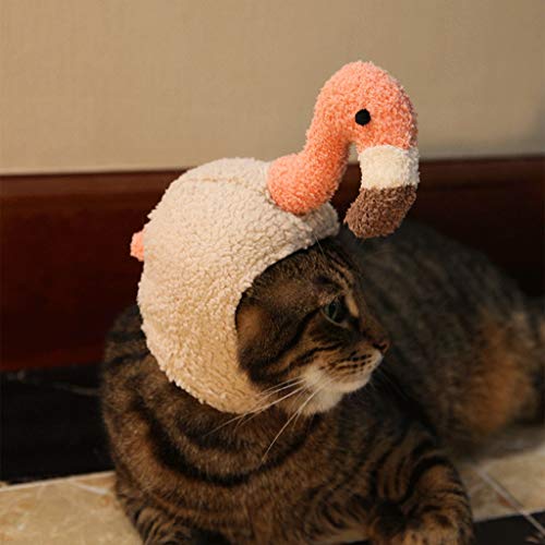 Abrigo de perro Cinturón de flamenco de Halloween Sombrero animal doméstico del gato del gato del sombrero sombrero del cumpleaños Mini casquillo de Sun del sombrero caliente del casquillo del sombrer