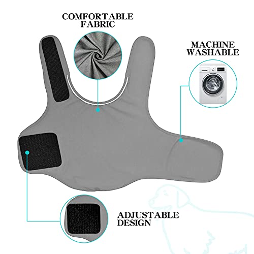 Abrigo para Perros de ansiedad y frescor Transpirable para Perros, Chaqueta Ajustable para la ansiedad del Perro, para Mantener la Calma (Azul, Gris) (Azul, Medium)