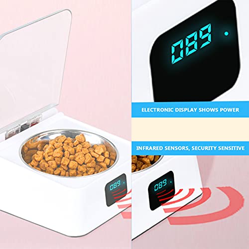 ACUPUP Comedero automático inteligente con sensor infrarrojo para mascotas, 350 ml, adecuado para gatos y perros pequeños y medianos.