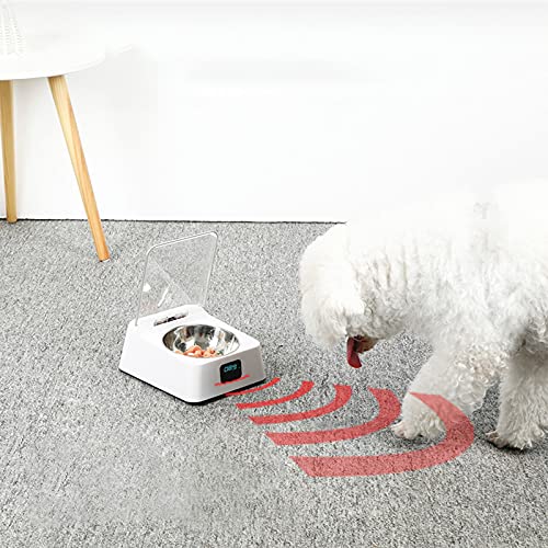ACUPUP Comedero automático inteligente con sensor infrarrojo para mascotas, 350 ml, adecuado para gatos y perros pequeños y medianos.