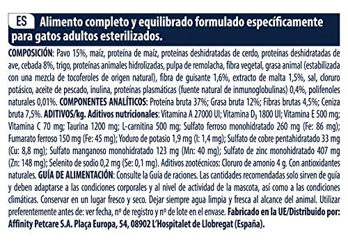 Advance Hairball Pienso para Gatos Esterilizados - 1,5Kg x 4