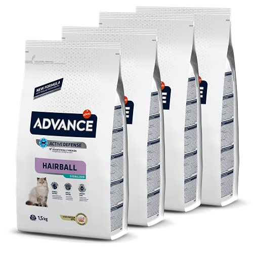Advance Hairball Pienso para Gatos Esterilizados - 1,5Kg x 4