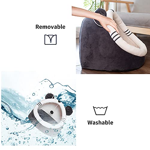Aedcbaide Igloo cama para gatos, 2 en 1 fresca y cálida cueva de la tienda de campaña, extraíble lavable almohada almohada saco de dormir 42 x 42 x 34 cm para interiores gatos, perros y mascotas (M)