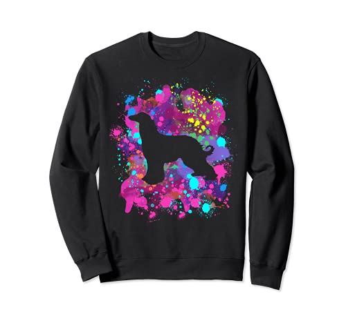 Afghan Hound - Amante de perros con diseño de silueta de acuarela rosa Sudadera