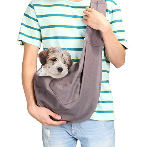 AGPTEK Bolso Porta Mascotas Sling, Mascotas propias Nolso Porta Mascotas Sling Seguro, Cómodo, Reversible, Ajustable, Apto Mascotas pequeñas y Medianas, Actividades al Aire Libre