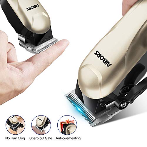 AIBORS Cortapelos para perros, profesional, silencioso, recargable, eléctrico, silencioso, para perros y gatos, color marrón