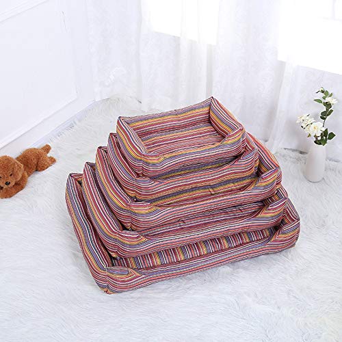 Aigou Cama De Perro Esteras De La Cama del Perro del Animal Doméstico Camas del Perro De Rayas De Colores Suaves para Perros Grandes Sofás Perreras Casa De Gato Gran Manta para Animales Suministros