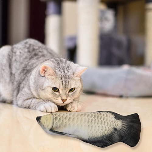 aiqing Pez Flotante eléctrico - Juguete de pez para Gatos, Juguete Interactivo de Gato de pez de Peluche Realista, Juguete de Gato de pez Flotante para Ejercicio de Gato
