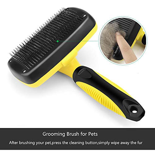 AIWEIYER Cepillo de limpieza automático para mascotas, gatos y perros, ergonómico, puede eliminar rápida y fácilmente la caspa, la suciedad y el masaje para la circulación sanguínea