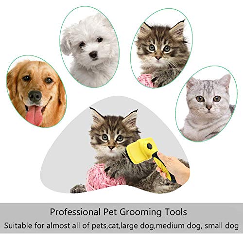 AIWEIYER Cepillo de limpieza automático para mascotas, gatos y perros, ergonómico, puede eliminar rápida y fácilmente la caspa, la suciedad y el masaje para la circulación sanguínea