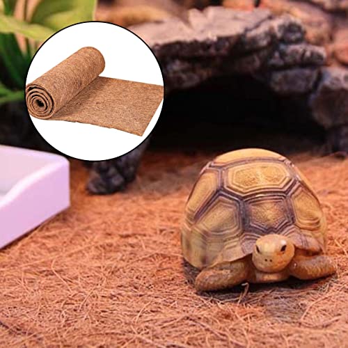 Alfombra de coco de rodillo de reptiles de fibra de coco natural – reptiles camas para camas aislantes – Cesta para cama PAD – Decoración Gormyel