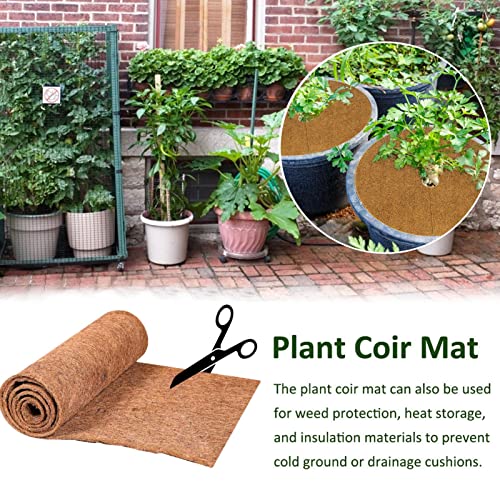 Alfombra de coco de rodillo de reptiles de fibra de coco natural – reptiles camas para camas aislantes – Cesta para cama PAD – Decoración Gormyel