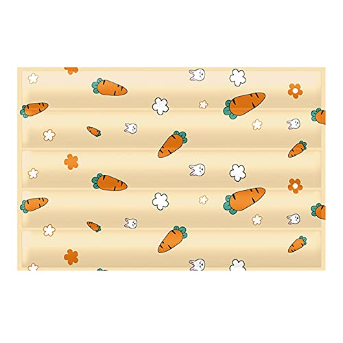 Alfombrilla de Enfriamiento para Mascotas de PVC, Almohadilla de Gel de Hielo Suave Antideslizante de Varios Tamaños para Gatos y Perros,Yellow,L(90 * 60cm)