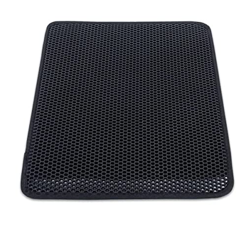 Alfombrilla para caja de arena para gatos Cama de doble capa a prueba de salpicaduras Alfombrilla para frotar mascotas Alfombrilla impermeable para trampas de arena para gatos Accesorios de limpiez