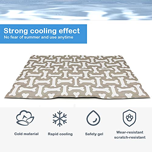 Alfombrilla Refrescante para Perros Gatos Alfombra de Enfriamiento Manta Auto Refrigerante Mascotas Ideal para Perros Gatos en Verano 3 Tamaños Color al Azar (L: 90x70 cm) BPS-5743