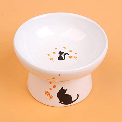 Alimentador for mascotas Tazón Forma de dibujos animados De pie alto A prueba de deslizamiento de una sola boca Cerámica Tazón de comida for gatos Productos for mascotas Tazón for beber Durable