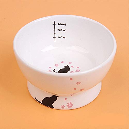 Alimentador for mascotas Tazón Forma de dibujos animados De pie alto A prueba de deslizamiento de una sola boca Cerámica Tazón de comida for gatos Productos for mascotas Tazón for beber Durable