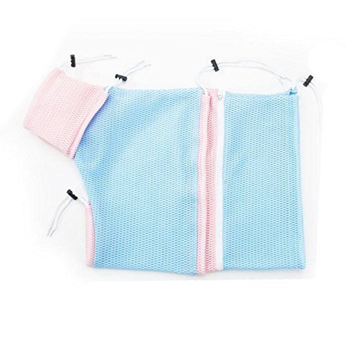 Alious Ciel - Bolsa de Lavado para Gatos, Duradera y Multifuncional para el Aseo de Mascotas, Bolsa de baño para Cortar uñas, Alimentos y Limpieza de oídos Azul y Rosa.