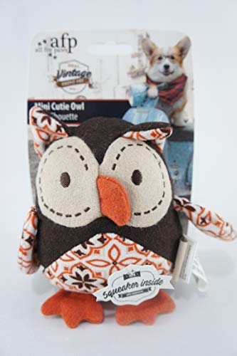 ALL FOR PAWS AFP4814 Peluche para Perros Mini Cutie Búho Vintage Pet