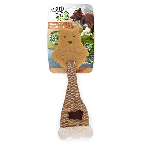 ALL FOR PAWS AFP5552 Juguete para Perros de Caucho Crudo Búho Wild & Nature