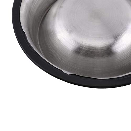 Allsor Cuenco del Animal doméstico del Cuenco del alimento para Animales del Acero Inoxidable del Cuenco del Perro para el Viaje casero(15cm)