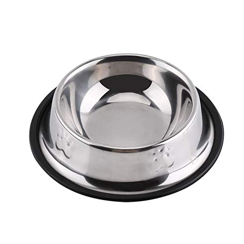 Allsor Cuenco del Animal doméstico del Cuenco del alimento para Animales del Acero Inoxidable del Cuenco del Perro para el Viaje casero(15cm)