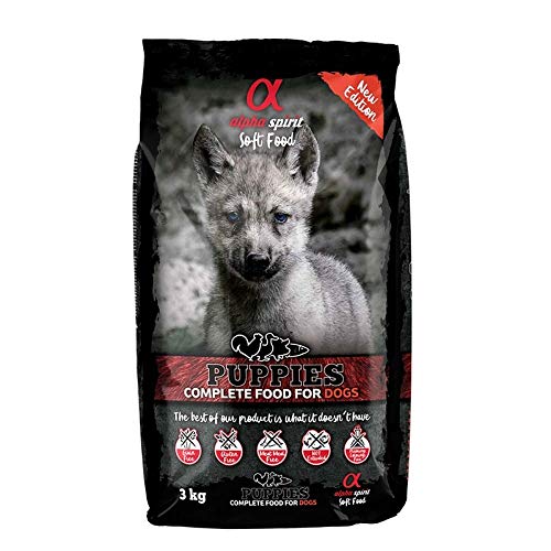 Alpha 8436586310165 Spirit Canine Puppy SEMIHUMEDO 1,5KG, Negro, Mediano