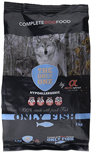 Alpha Spirit 42025 Only Fish - Alimento completo seco hipoalergénico para perros adultos, 3000 gr