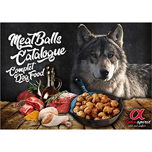 ALPHA SPIRIT - Comida Húmeda para Perros de Pollo y Cúrcuma en ALBONDIGAS. Pack de 6 Unidades. 400 gr Cada Lata | ANIMALUJOS Marca: ALPHA SPIRIT