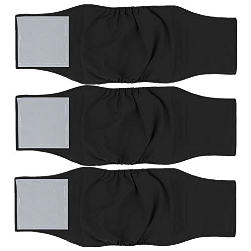 Amaliy Pañales lavables para perros (3 unidades) – cómodos pañales reutilizables para perros, cachorros y gatos (cintura: 34 – 44 cm).